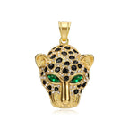 Vintage Stainless Steel Leopard Head Pendant Necklace Gothic Hip Hop Classic Animal Necklaces For Men Fashion Party Jewelry Gift