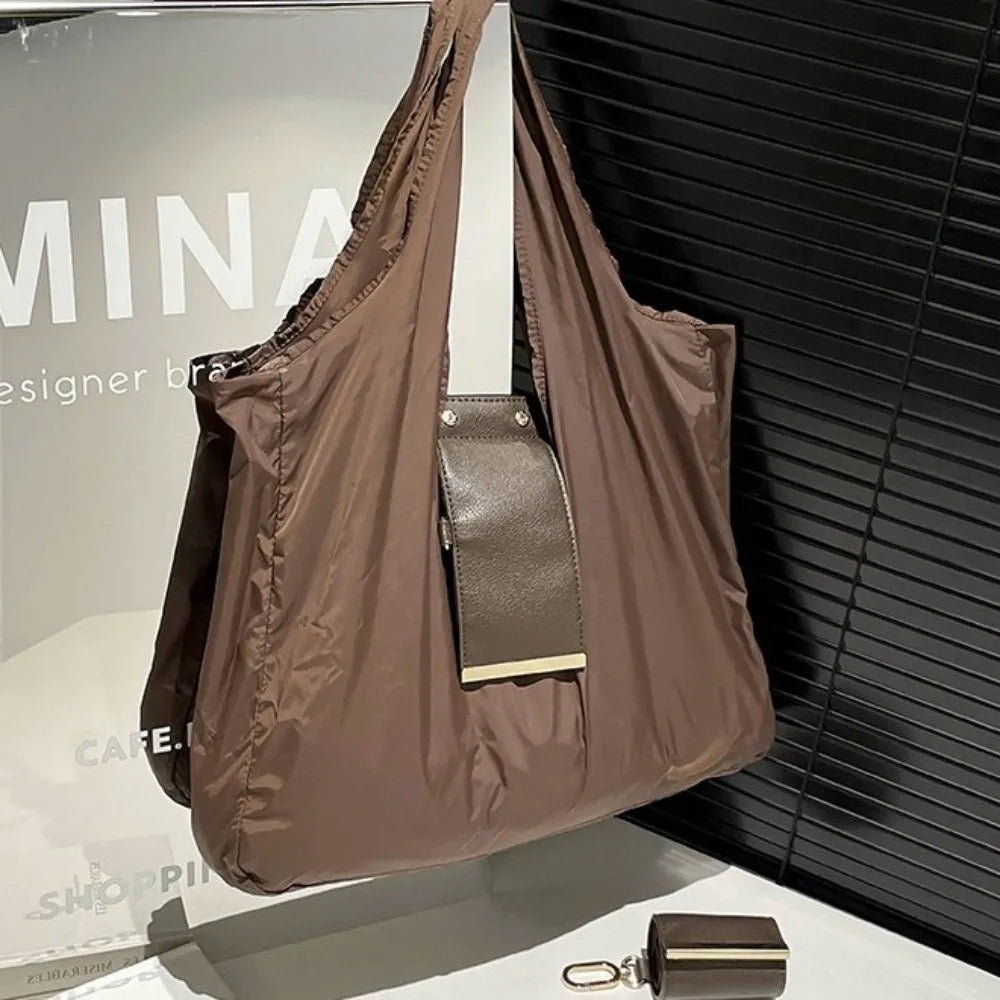 Keychain Storage Bag Foldable Reusable Mini Tote Bag Lightweight Eco-Friendly Foldable Shopping Bag Large Capacity Key Ring Expandable Reusable Bag