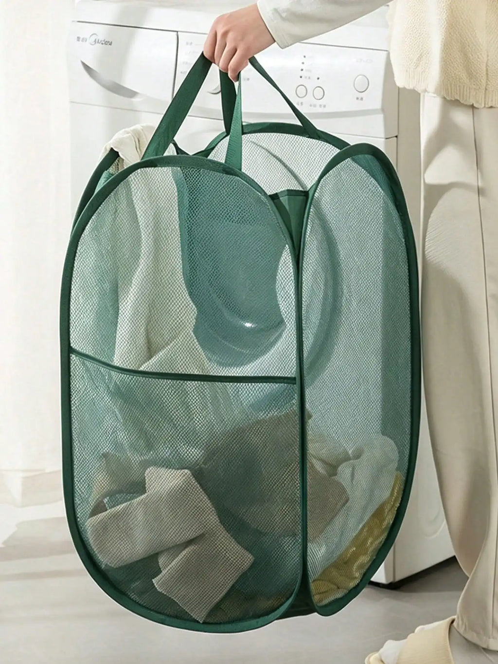 Foldable Dirty Laundry Basket, Open-Top Laundry Hamper, Foldable Storage Basket, Household Laundry Storage Bin, Home Organization and Storage Supplies