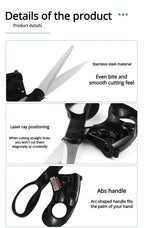 2026 Sewing Laser Guided Scissors DIY Positioning Fabric Sewing Cut for Home Crafts Wrapping Gifts Straight Fast Scissor Shear