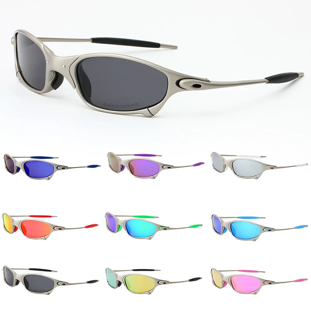 Fashion Polarized Cycling Glasses UV400 Outdoor Sports Goggles Catalpa Alloy Frame Anti-UV Riding Eyewear Accessories