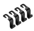 4Pack Hooks for Bags Car Clips Front Seat Headrest Organizer Holder Auto Fastener Hangers Car Storage Interior Accessories