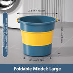 5/10/17L Portable Folding Bucket Multifunctional Thickened Silicone Bucket for Car Washing and Fishing Camping Folding Bucket