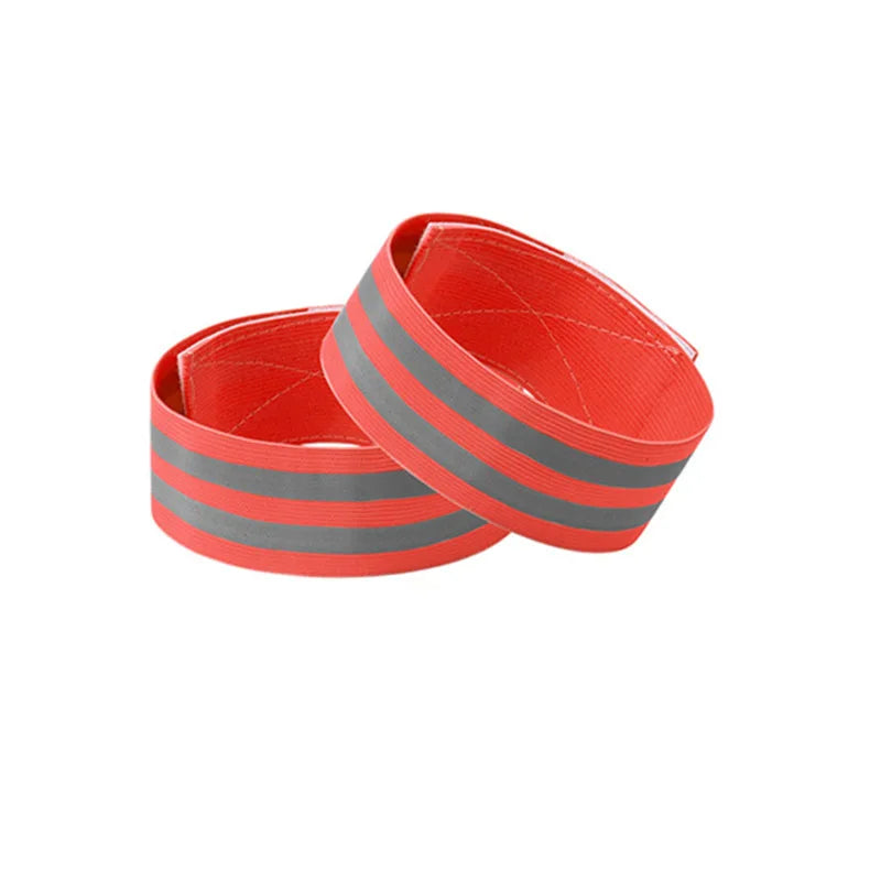 2PCS Running Reflective Arm Bands for Wrist Ankle Leg LED Reflector Armband Night Cycling Safety Light Tape Led Bracelet Strap