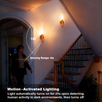 Magnetic LED Wall Light PIR Motion Sensor 360°Rotation LED Rechargeable Night Light Wood Grain Wall Lamp Kitchen Light Lamp