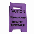 Novelty Caution Sign Hair Claw Clip Warning Message Thick Hairs Design Overstimulated Hair Clip Sensory Input Safety Awareness