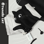 Classic Tuxedo Cats Auto Parasol - Heavy Duty UPF 50+ Black Lining, 8 Fiberglass Ribs Wind Resistant, Digital Print Foldable for