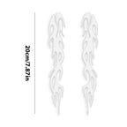 1 Pair Reflective Flame Motorcycle Stickers, Waterproof Self-Adhesive Decals For Trucks Cars, Outdoor Safety Vehicle Decals