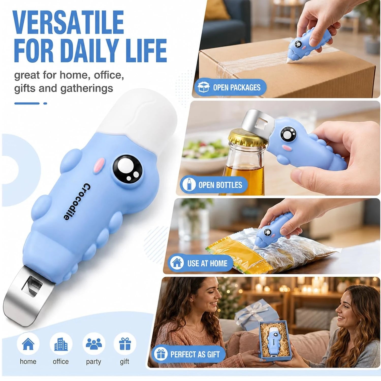 Mini Crocodile Design Bottle Opener for 10ml Oral Liquid Vial Cap Removal Laboratory Pocket Handy Tool
