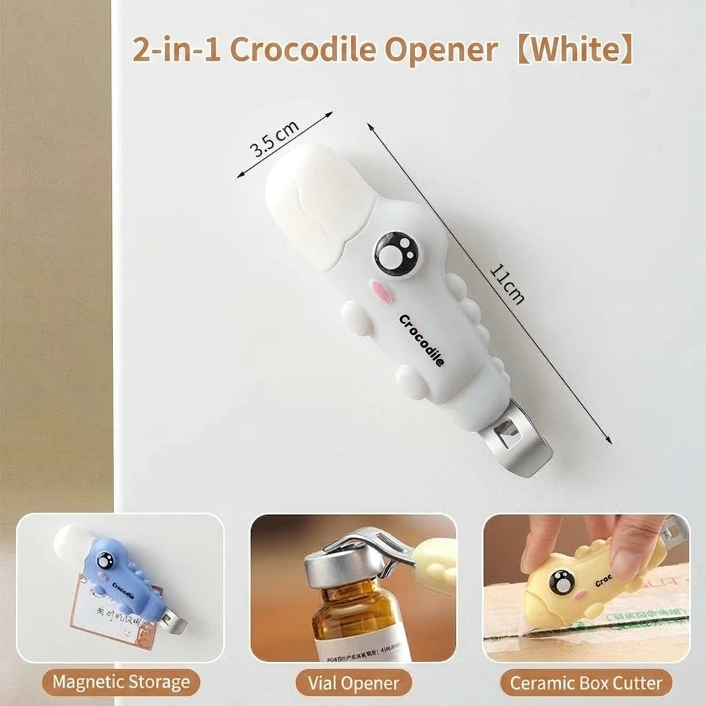 Mini Crocodile Design Bottle Opener for 10ml Oral Liquid Vial Cap Removal Laboratory Pocket Handy Tool