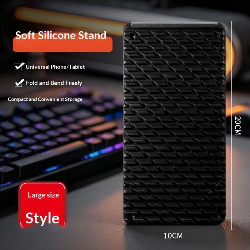 ۞ Creative Silicone Phone Stand - Flexible Foldable Transformable Desk Tablet Laptop Holder Travel Accessory 1PC