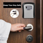 Key Lock Box 4 Digit Password  ABS Security Anti-theft Durable Wall Mounted Password Key Box for Home or Office Key Safe Storage