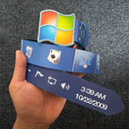 Windows7 Vintage Belt Retro Desktop UI Printed Pin Buckle Belt PU Casual Waist Strap for Men Women Y2K Denim Streetwear Nerd Style Accessory