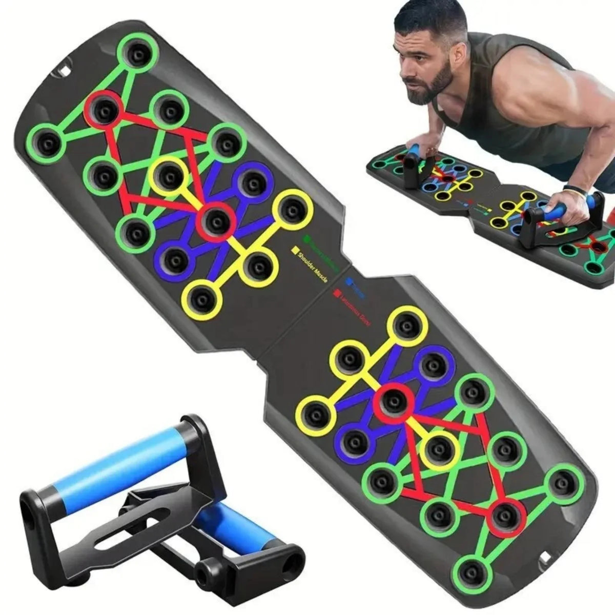 28 in 1 Push Up Rack Board System Fitness Workout Train Home Gym Exercise Stands मुख्य तस्बिर