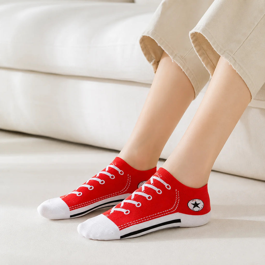 5Pairs Men's Invisible Boat Socks Summer Thin Cotton Breathable Socks Low Cut No Show Socks Anti Odor Sweat Absorbent