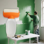 Reusable putty paste roller brush, wall repair and renovation tool, refillable container, roller brush included, without putty p