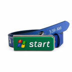 Windows7 Vintage Belt Retro Desktop UI Printed Pin Buckle Belt PU Casual Waist Strap for Men Women Y2K Denim Streetwear Nerd Style Accessory