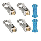 Rope Tightening Tool & Tensioner，Heavy-Duty Retractable Tie Down Rope for Camping, Tarp, Hammock,Boating & Outdoor Gear Securing