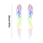1 Pair Reflective Flame Motorcycle Stickers, Waterproof Self-Adhesive Decals For Trucks Cars, Outdoor Safety Vehicle Decals
