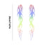 1 Pair Reflective Flame Motorcycle Stickers, Waterproof Self-Adhesive Decals For Trucks Cars, Outdoor Safety Vehicle Decals