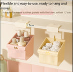 Wall-mounted mirror cabinet storage box can be stacked with onion, ginger, garlic storage hanging basket, household bathroom toiletries storage basket