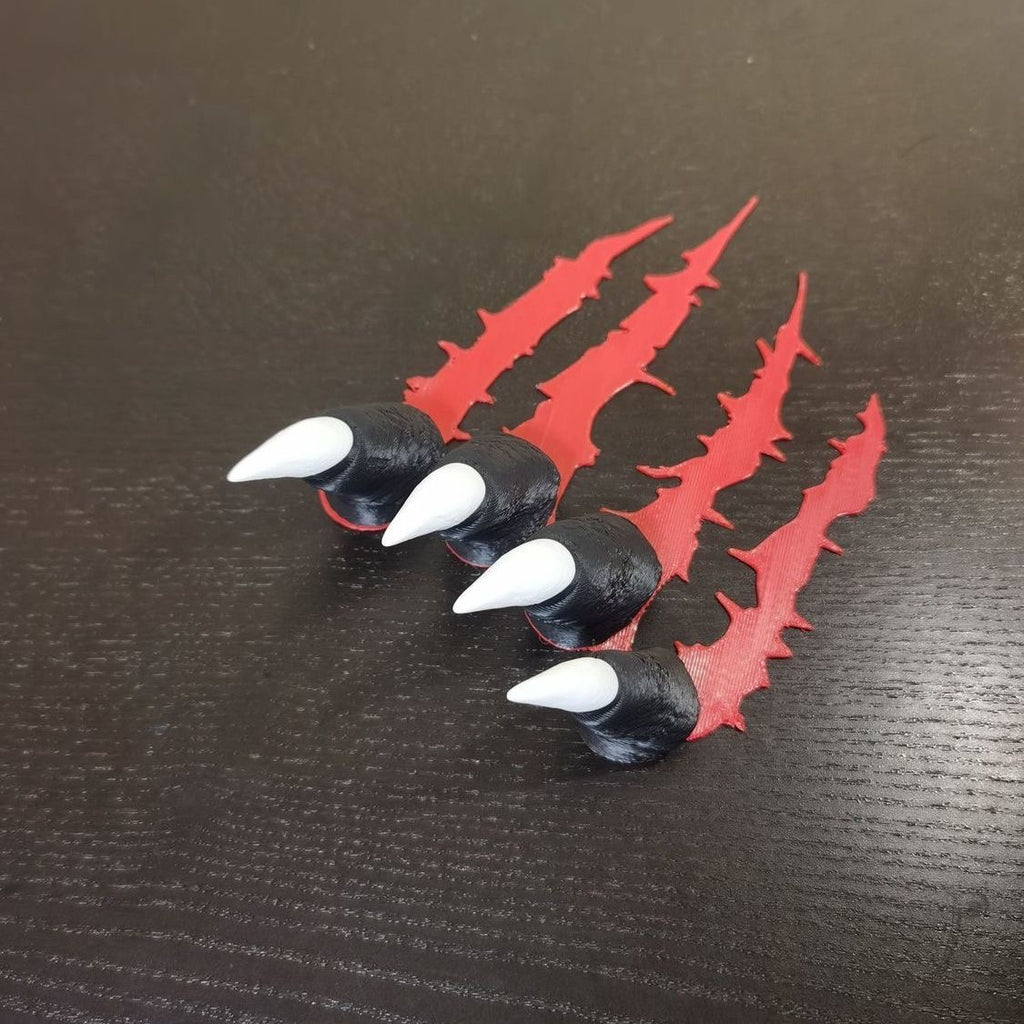 Creative 3D "Venom Claw" decal—versatile sticker for covering scratches; suitable for headlights, wheel arches, and electric vehicle bodies
