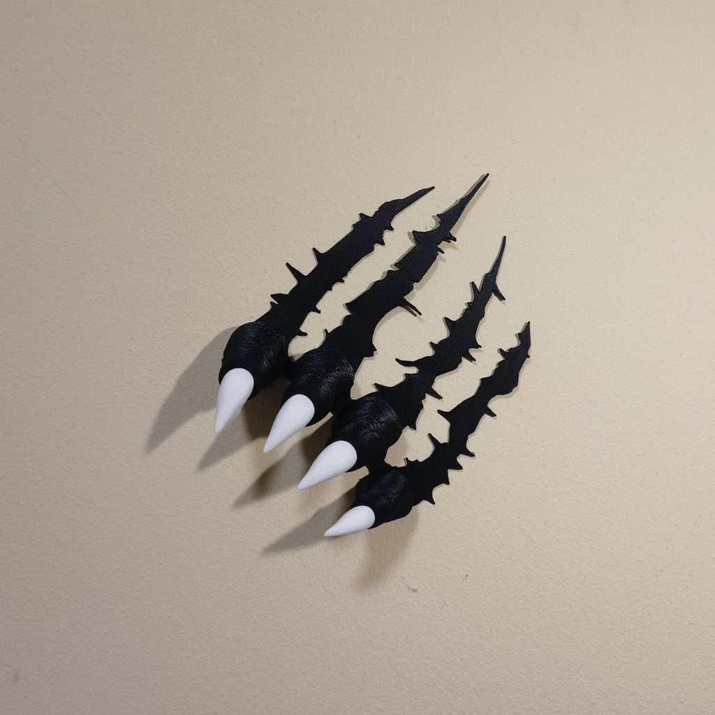 Creative 3D "Venom Claw" decal—versatile sticker for covering scratches; suitable for headlights, wheel arches, and electric vehicle bodies.
